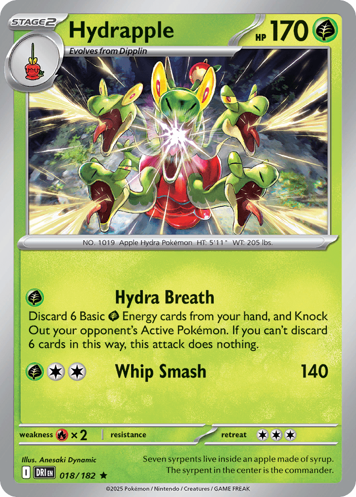 Hydrapple — Destined Rivals Pokemon card