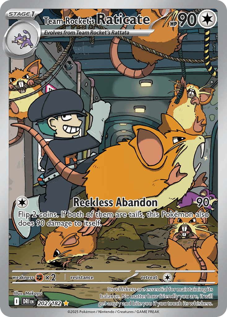 Team Rocket's Raticate — Destined Rivals Pokemon card