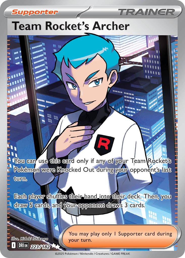 Team Rocket's Archer — Destined Rivals Pokemon card