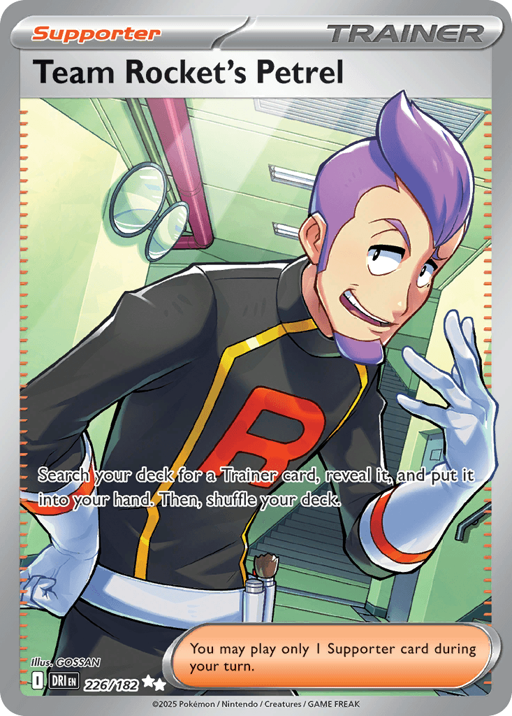 Team Rocket's Petrel — Destined Rivals Pokemon card