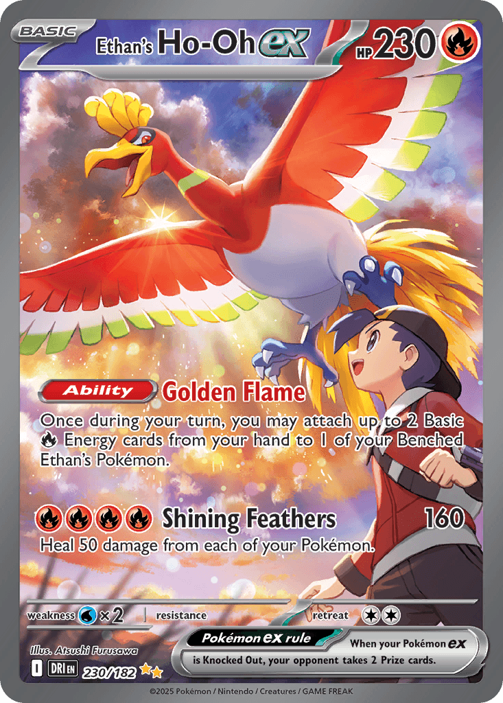 Ethan's Ho-Oh ex — Destined Rivals Pokemon card