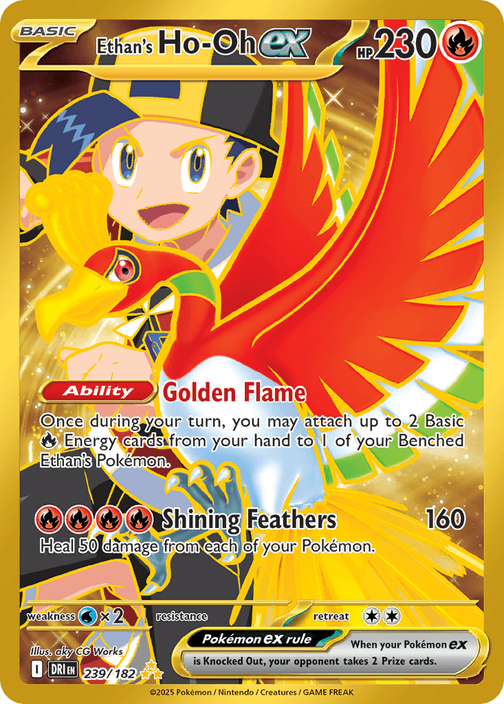 Ethan's Ho-Oh ex — Destined Rivals Pokemon card