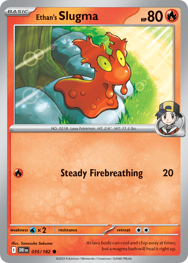 Ethan's Slugma — Destined Rivals Pokemon card