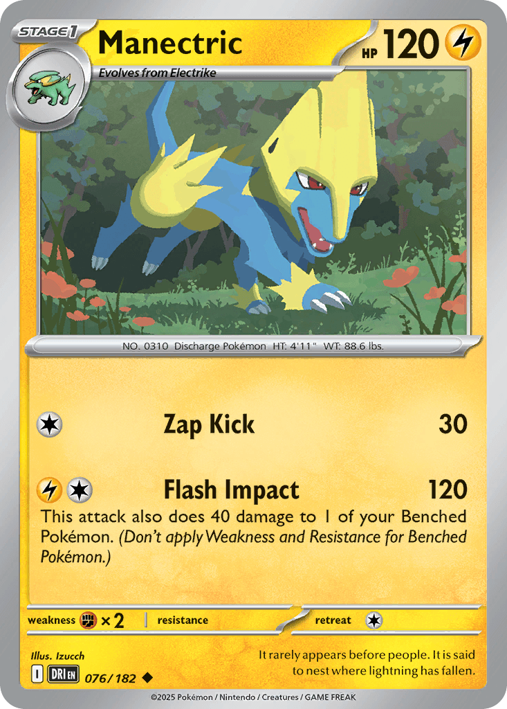 Manectric — Destined Rivals Pokemon card