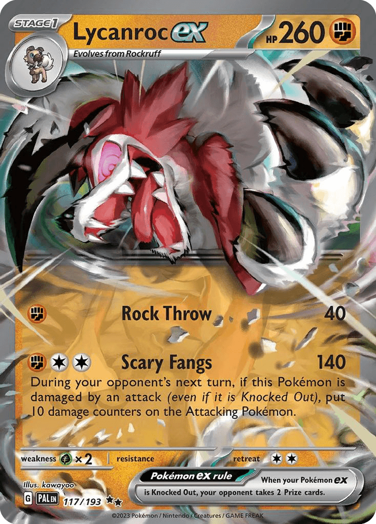 Lycanroc ex — Paldea Evolved Pokemon card