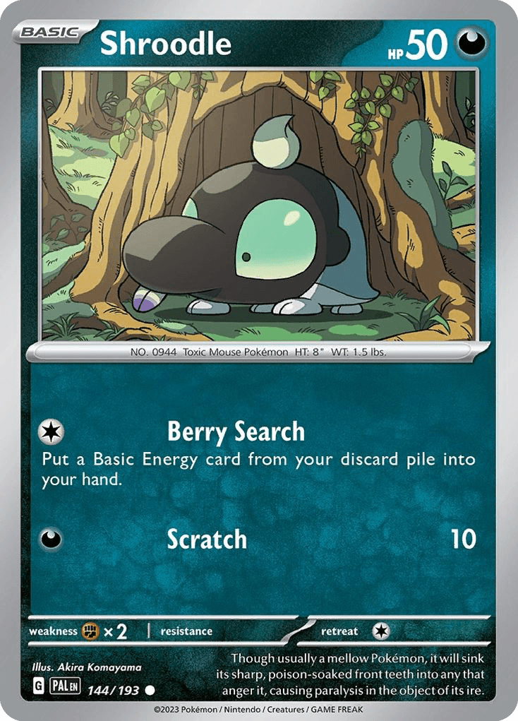Shroodle — Paldea Evolved Pokemon card