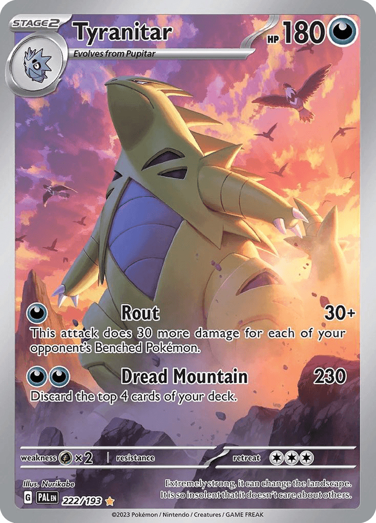 Tyranitar — Paldea Evolved Pokemon card
