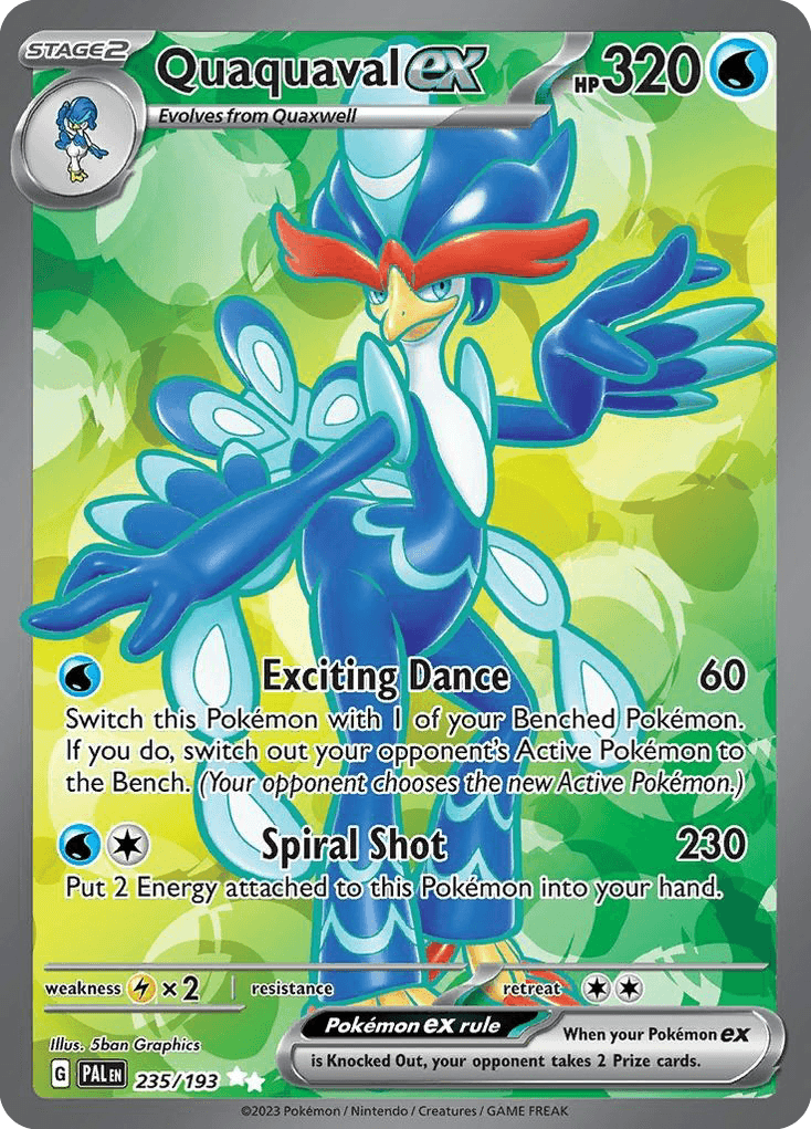 Quaquaval ex — Paldea Evolved Pokemon card