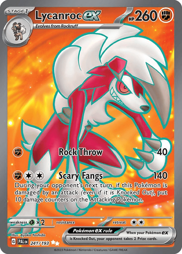 Lycanroc ex — Paldea Evolved Pokemon card