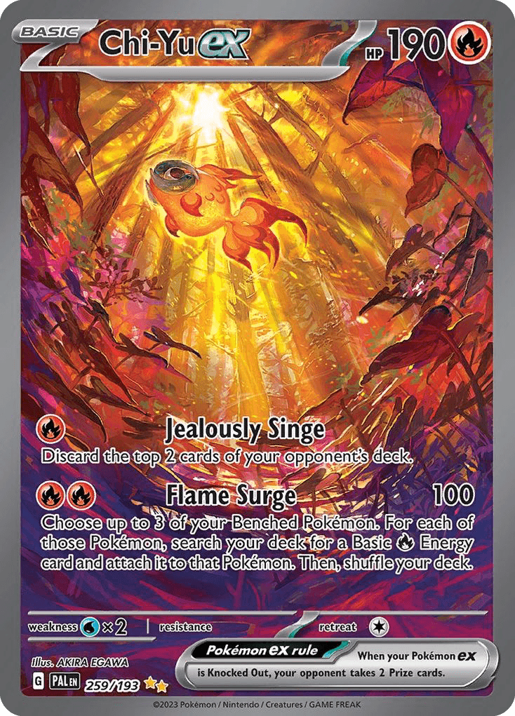 Chi-Yu ex — Paldea Evolved Pokemon card