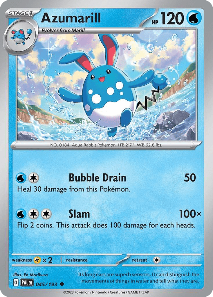 Azumarill — Paldea Evolved Pokemon card