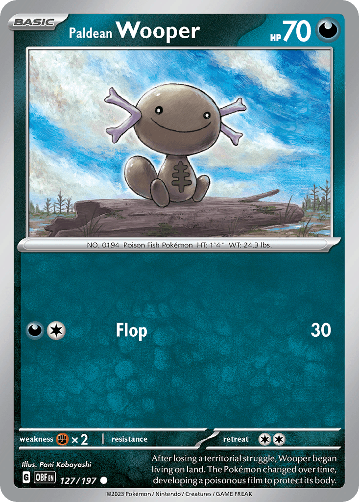 Paldean Wooper — Obsidian Flames Pokemon card