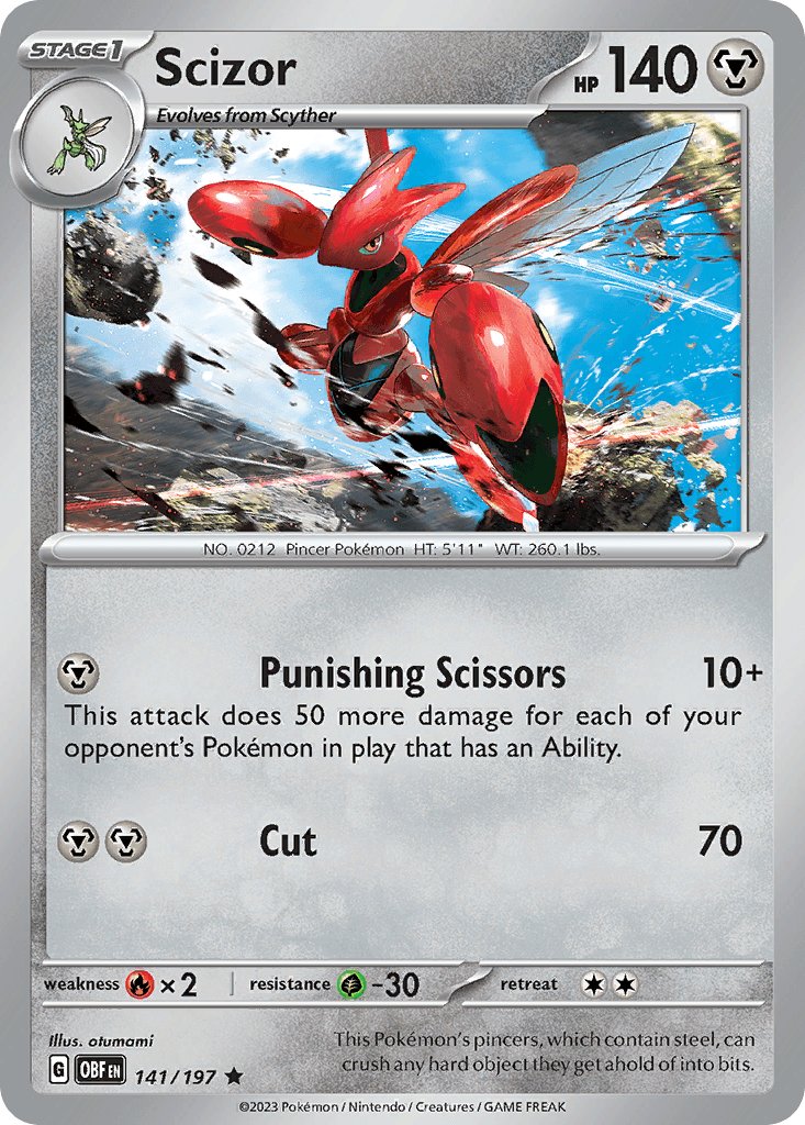 Scizor — Obsidian Flames Pokemon card