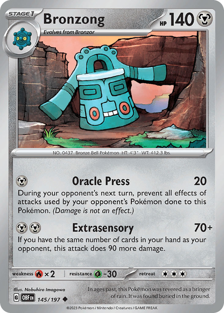 Bronzong — Obsidian Flames Pokemon card