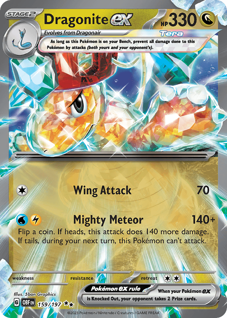 Dragonite ex — Obsidian Flames Pokemon card