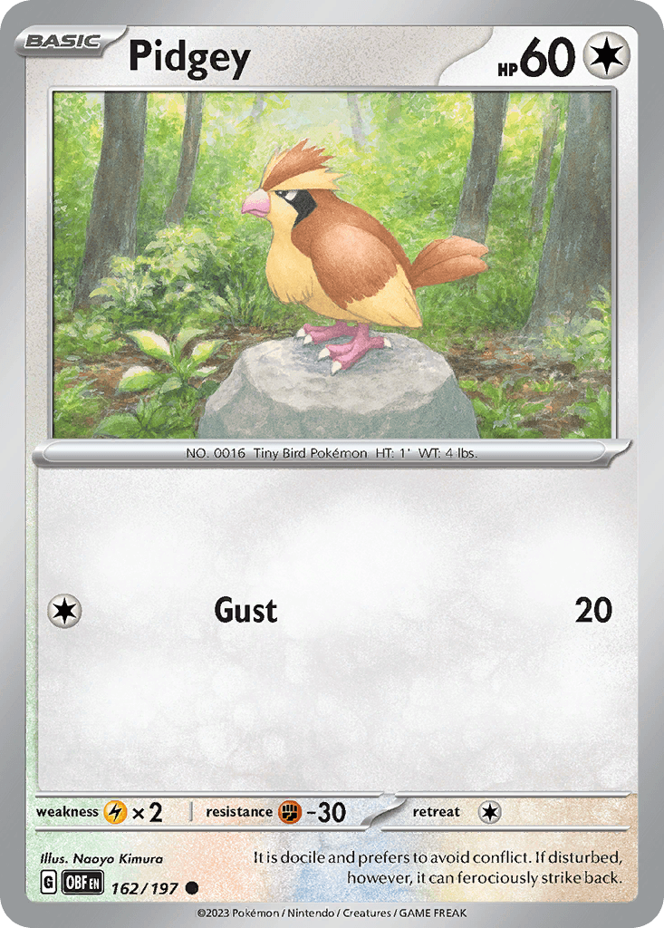 Pidgey — Obsidian Flames Pokemon card