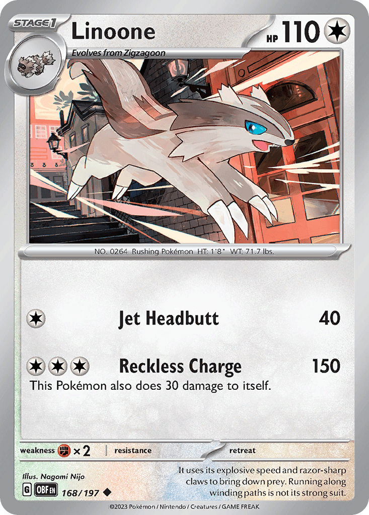 Linoone — Obsidian Flames Pokemon card