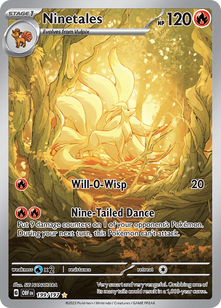 Ninetales — Obsidian Flames Pokemon card
