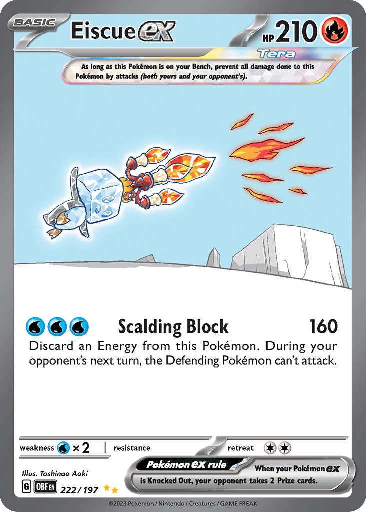 Eiscue ex — Obsidian Flames Pokemon card