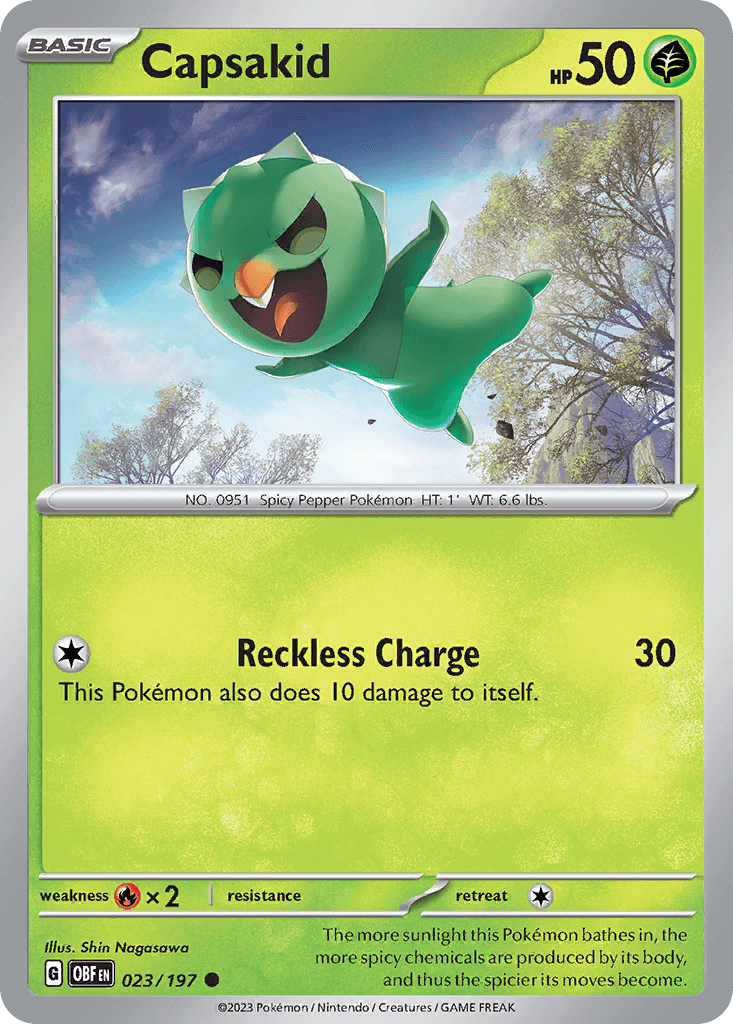 Capsakid — Obsidian Flames Pokemon card