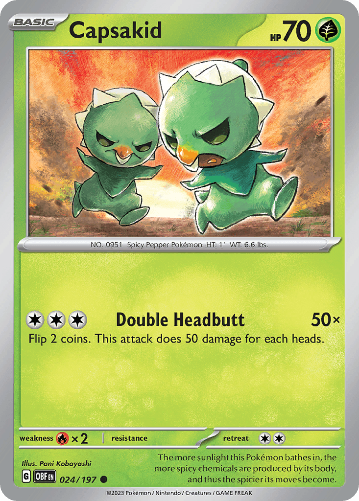 Capsakid — Obsidian Flames Pokemon card