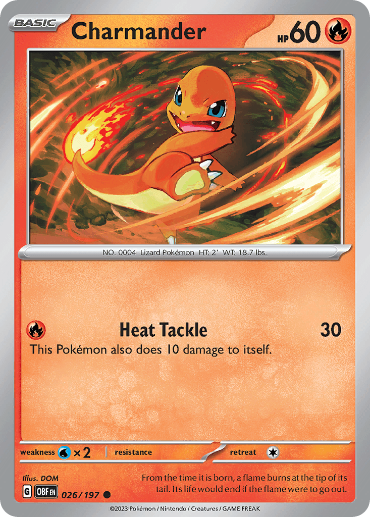 Charmander — Obsidian Flames Pokemon card