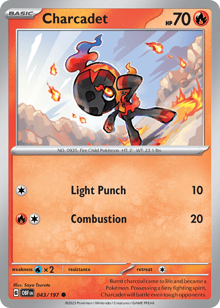 Charcadet — Obsidian Flames Pokemon card