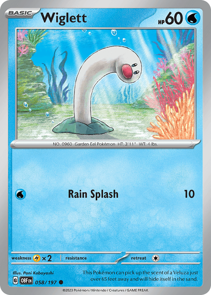Wiglett — Obsidian Flames Pokemon card