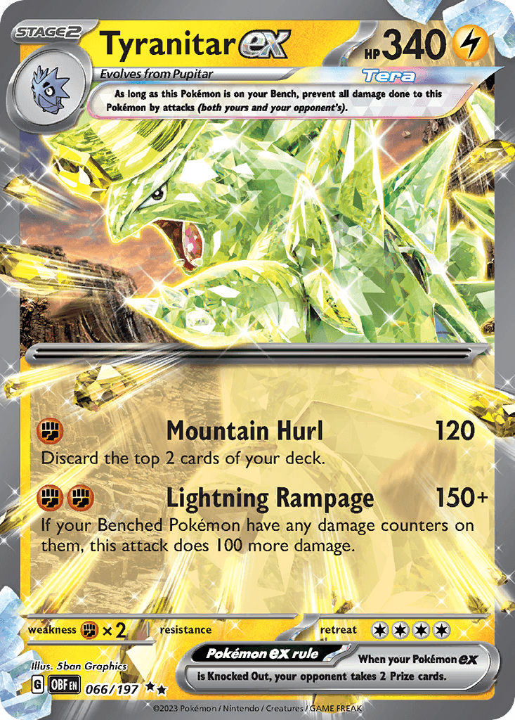 Tyranitar ex — Obsidian Flames Pokemon card