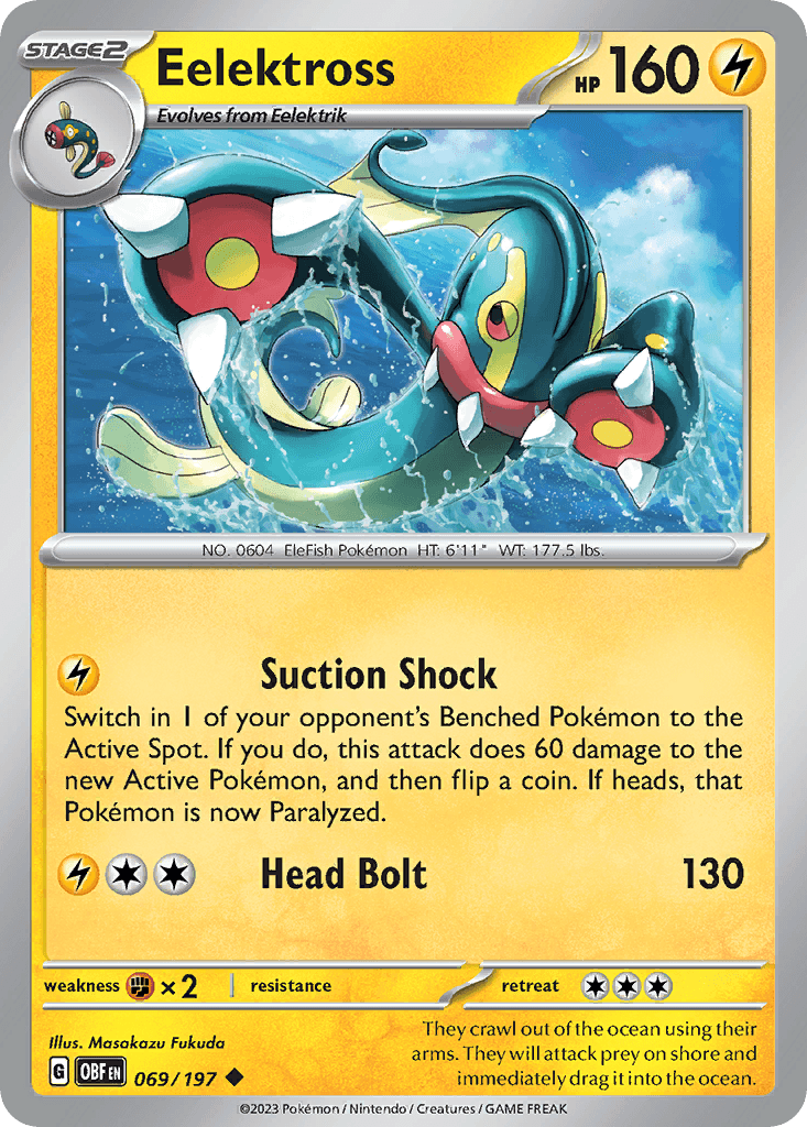 Eelektross — Obsidian Flames Pokemon card