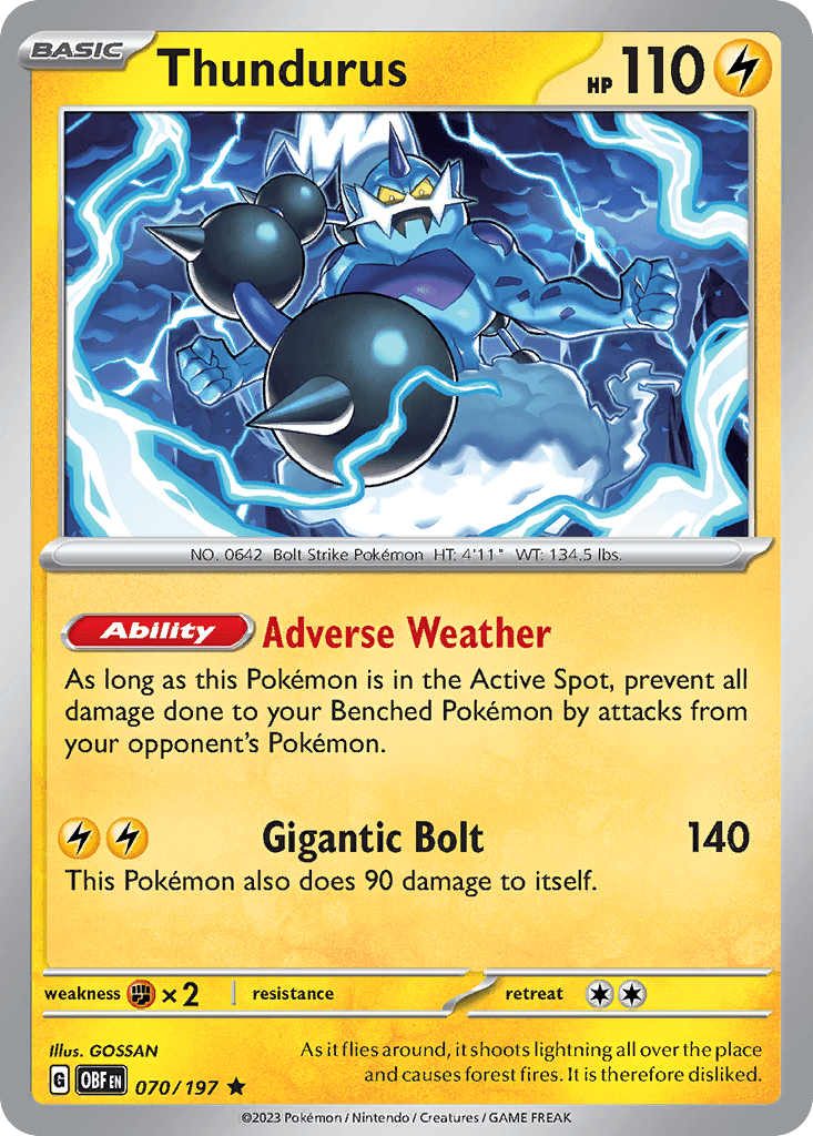 Thundurus — Obsidian Flames Pokemon card