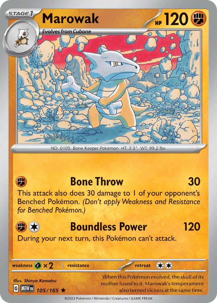 Marowak — 151 Pokemon card