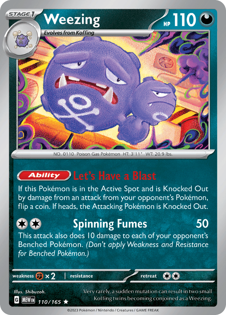 Weezing — 151 Pokemon card