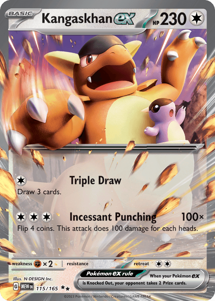 Kangaskhan ex — 151 Pokemon card