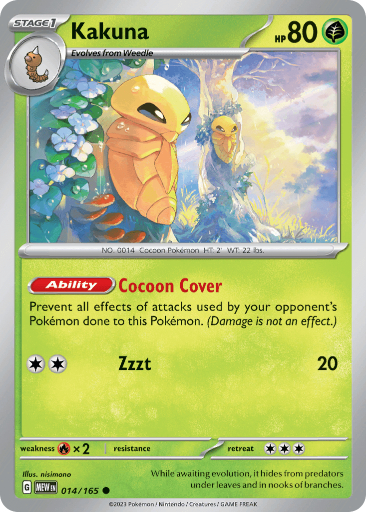Kakuna — 151 Pokemon card