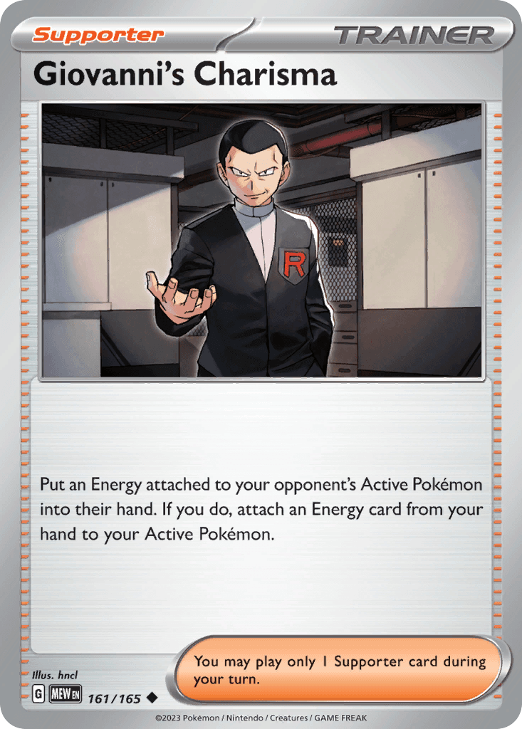 Giovanni's Charisma — 151 Pokemon card