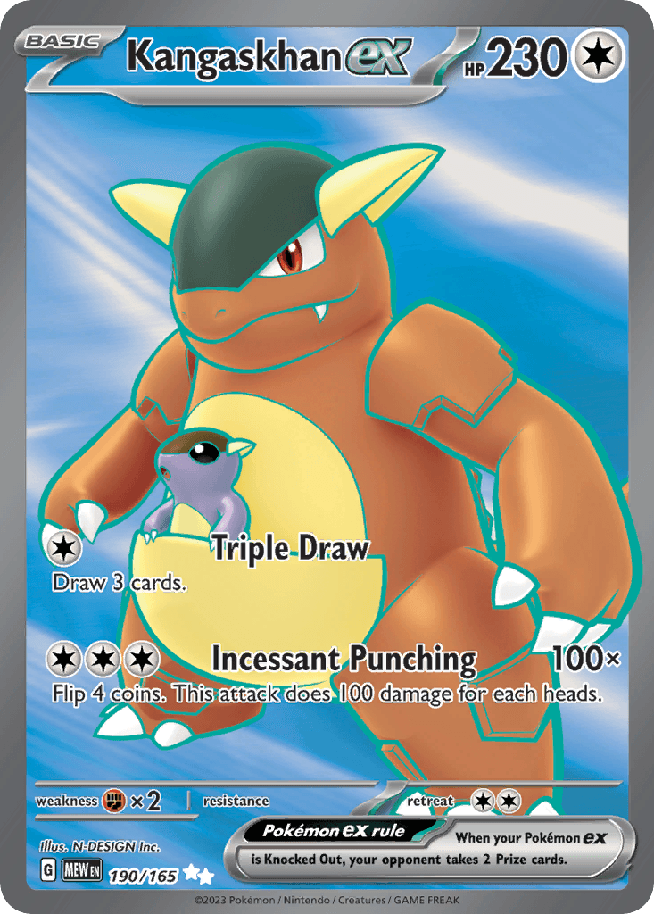 Kangaskhan ex — 151 Pokemon card