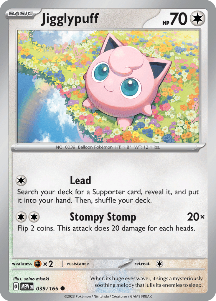 Jigglypuff — 151 Pokemon card