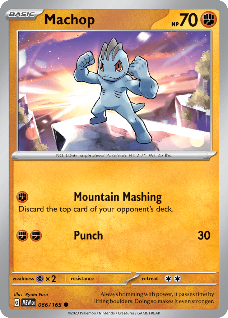 Machop — 151 Pokemon card