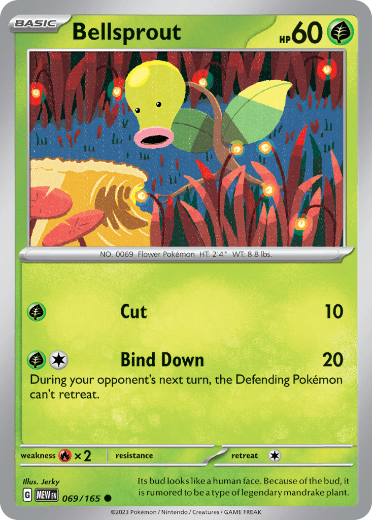 Bellsprout — 151 Pokemon card