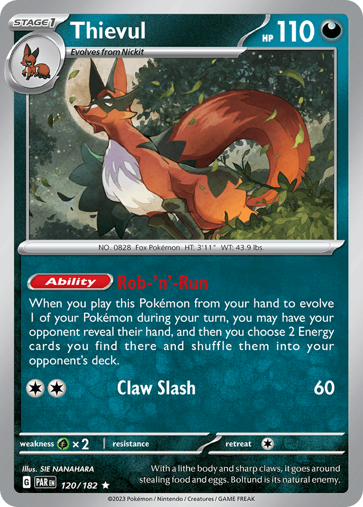 Thievul — Paradox Rift Pokemon card