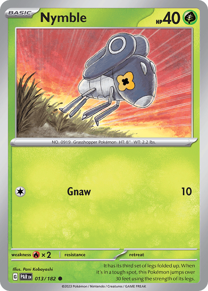Nymble — Paradox Rift Pokemon card