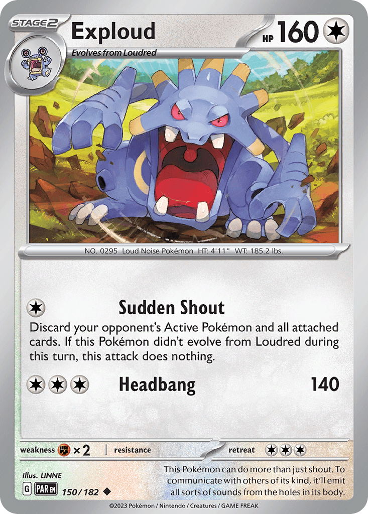 Exploud — Paradox Rift Pokemon card