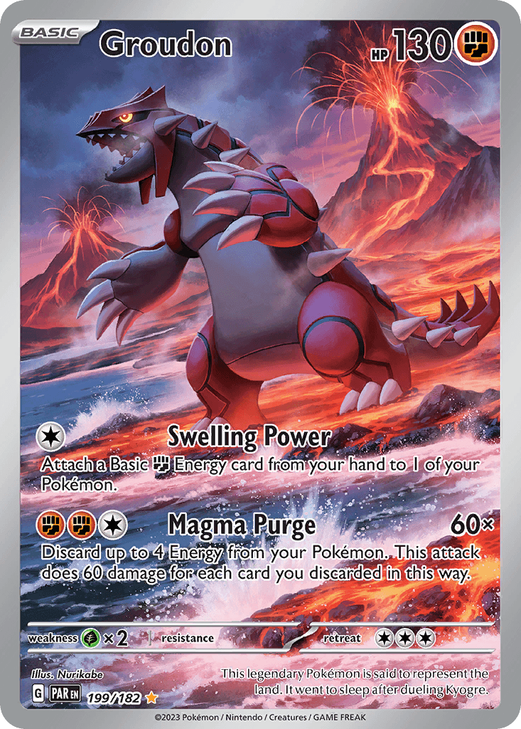 Groudon — Paradox Rift Pokemon card