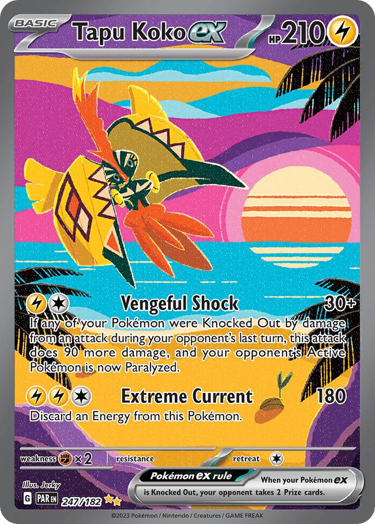 Tapu Koko ex — Paradox Rift Pokemon card