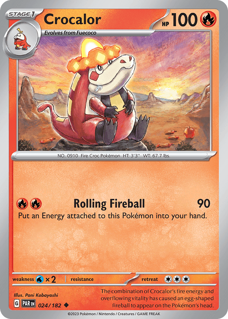 Crocalor — Paradox Rift Pokemon card
