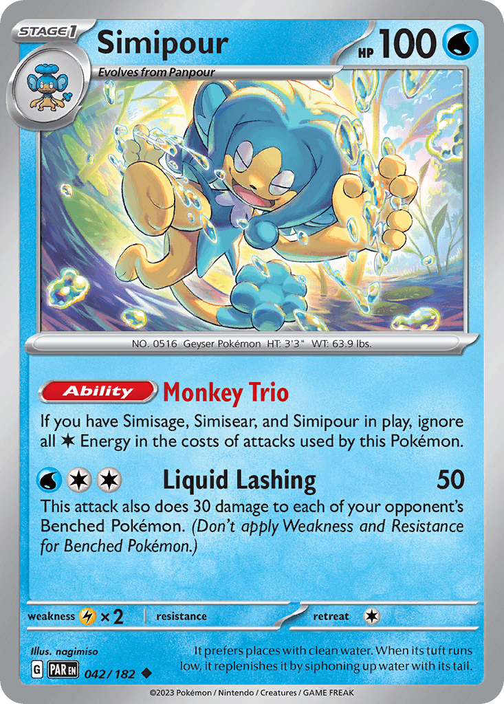 Simipour — Paradox Rift Pokemon card