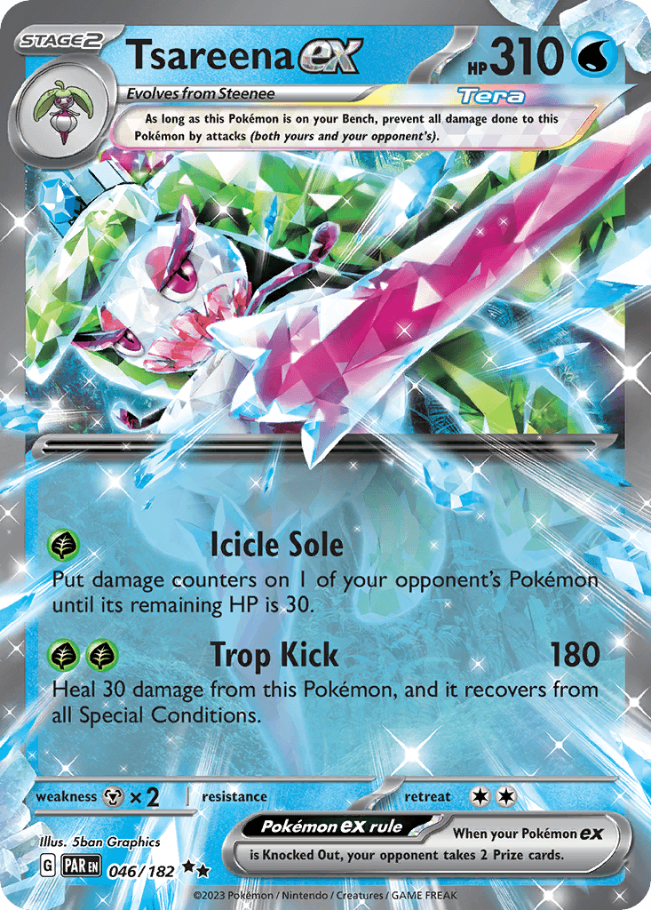 Tsareena ex — Paradox Rift Pokemon card