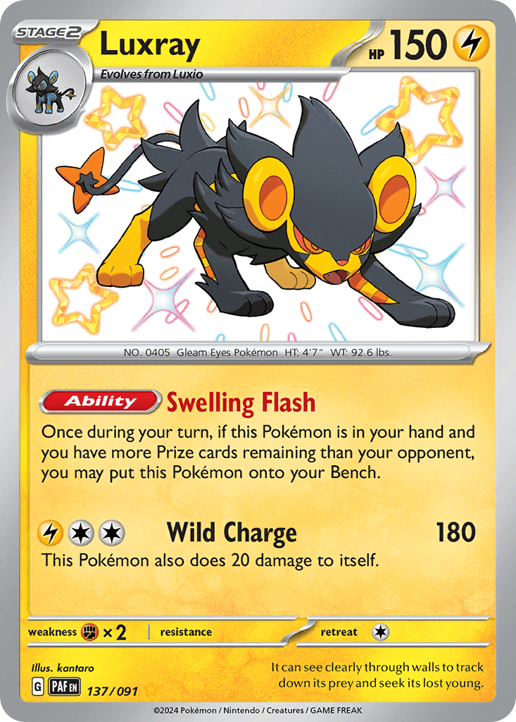 Luxray — Paldean Fates Pokemon card