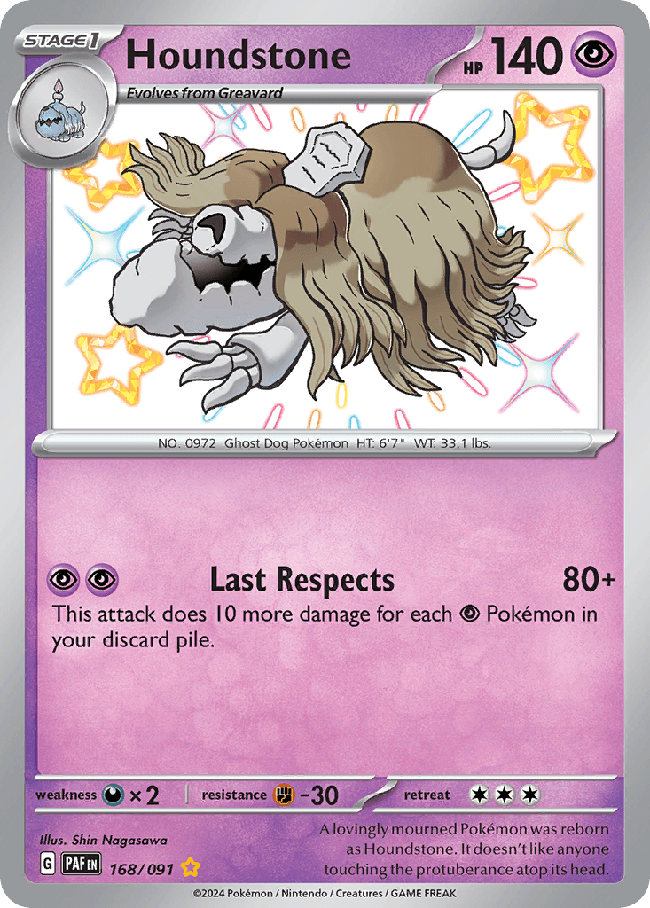 Houndstone — Paldean Fates Pokemon card